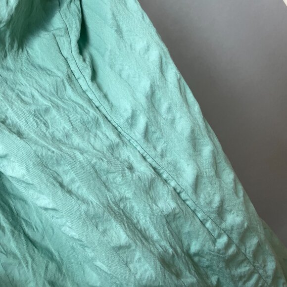 Kaftan Dress Light Green Handmade Kuwait Women Maxi Textured Fabric Pattern Trim - Picture 10 of 15